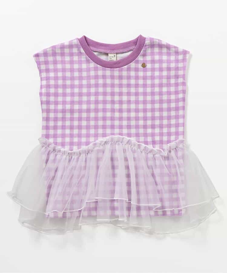 日本童裝 apres les cours 荷葉邊拼紗上衣 80-140cm 男童款/女童款 夏季 TOPS