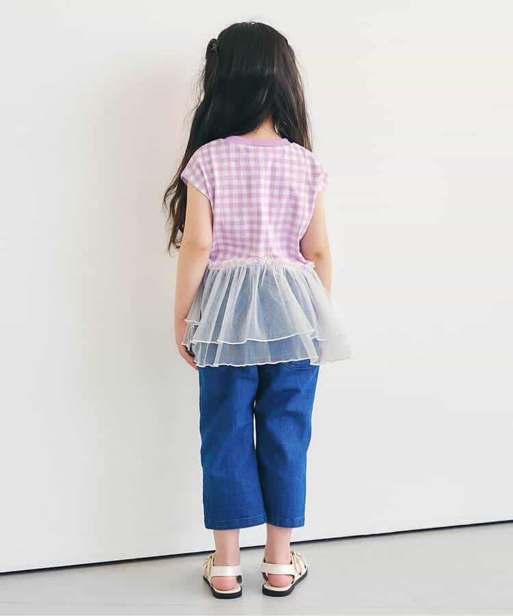 日本童裝 apres les cours 荷葉邊拼紗上衣 80-140cm 男童款/女童款 夏季 TOPS