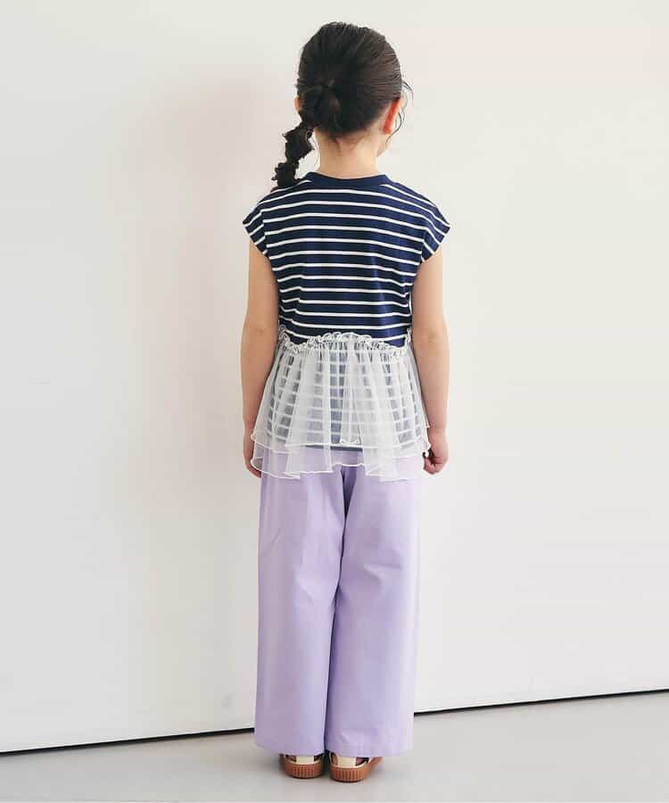 日本童裝 apres les cours 荷葉邊拼紗上衣 80-140cm 男童款/女童款 夏季 TOPS