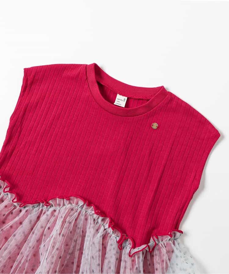 日本童裝 apres les cours 荷葉邊拼紗上衣 80-140cm 男童款/女童款 夏季 TOPS