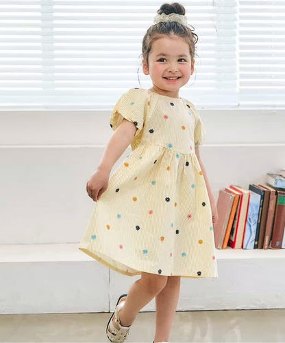 日本童裝 apres les cours 泡泡袖連身裙 80-140cm 女童款 夏季 DRESSES