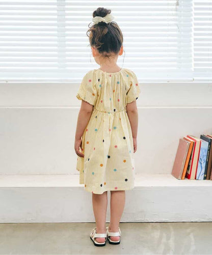 日本童裝 apres les cours 泡泡袖連身裙 80-140cm 女童款 夏季 DRESSES