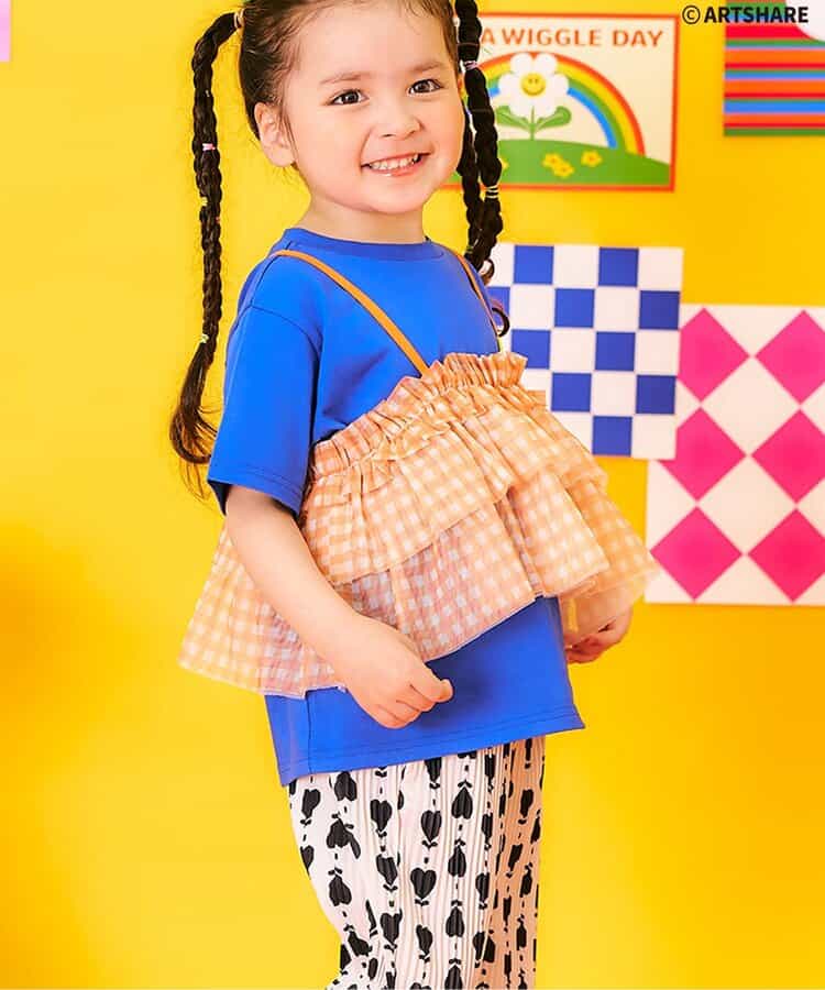 日本童裝 apres les cours 荷葉邊薄紗吊帶 90-140cm 女童款 夏季 TOPS