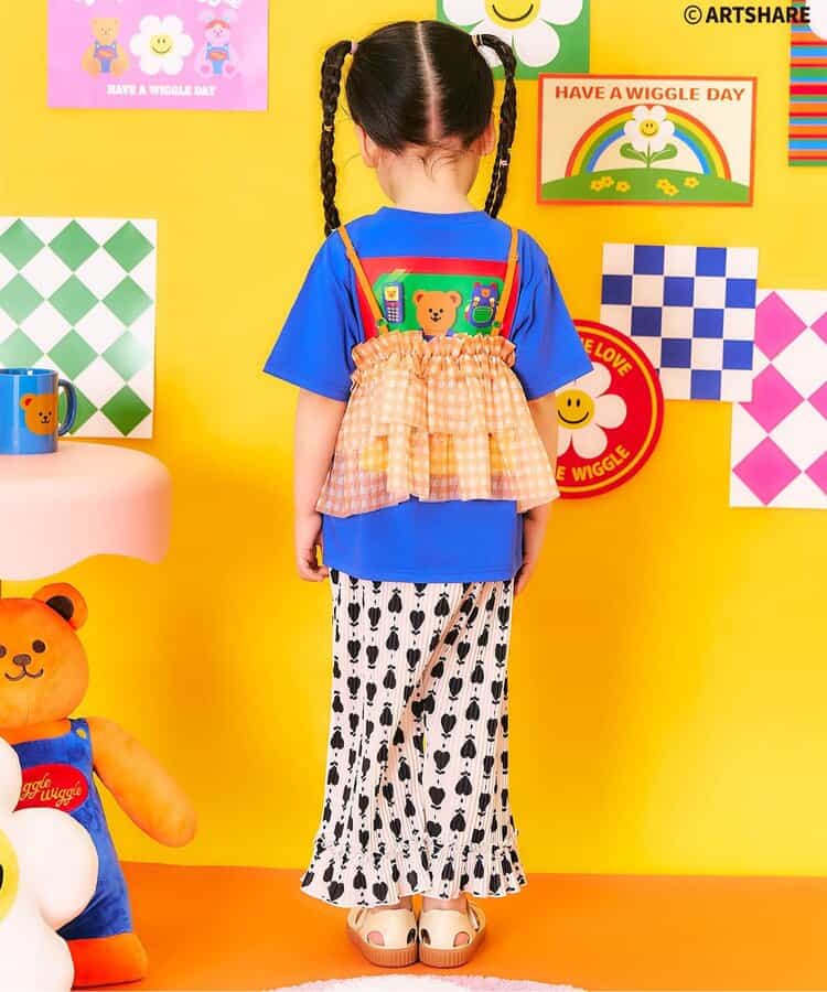 日本童裝 apres les cours 荷葉邊薄紗吊帶 90-140cm 女童款 夏季 TOPS