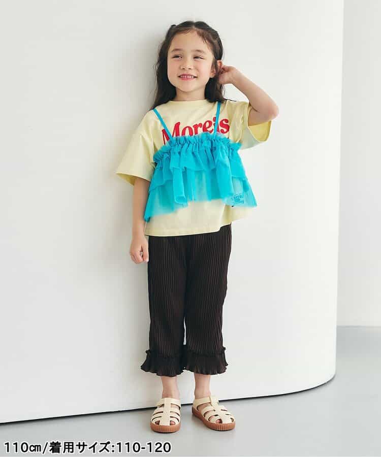 日本童裝 apres les cours 荷葉邊薄紗吊帶 90-140cm 女童款 夏季 TOPS