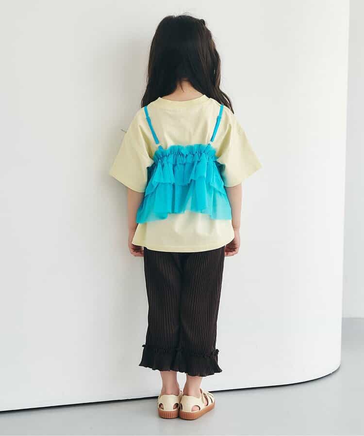 日本童裝 apres les cours 荷葉邊薄紗吊帶 90-140cm 女童款 夏季 TOPS