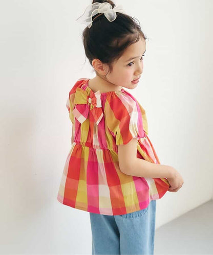 日本童裝 apres les cours 後背緞帶上衣 90-140cm 女童款 夏季 TOPS