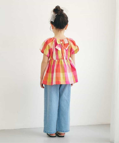 日本童裝 apres les cours 後背緞帶上衣 90-140cm 女童款 夏季 TOPS