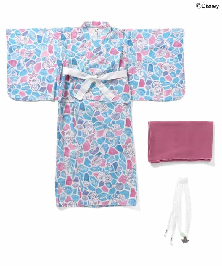 日本童裝 apres les cours x Disney 日本浴衣 日本和服 80-140cm 女童款 夏季 DRESSES 日本夏祭慶典特輯
