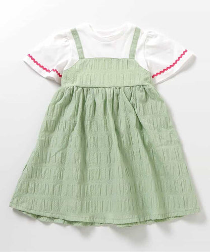 日本童裝 BREEZE 假兩年連身裙 80-140cm 女童款 夏季 DRESSES