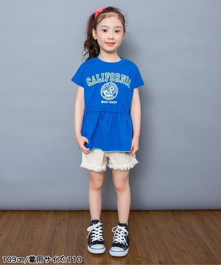 日本童裝 BREEZE 收腰學院風印花上衣 90-140cm 女童款 夏季 TOPS