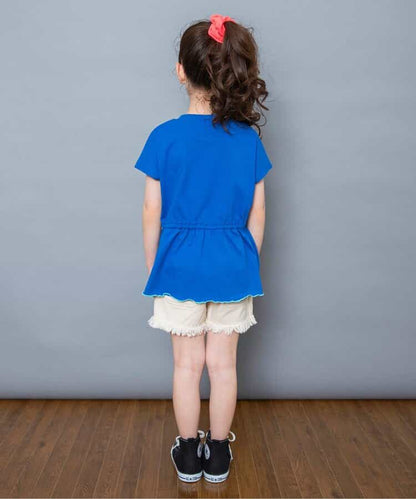 日本童裝 BREEZE 收腰學院風印花上衣 90-140cm 女童款 夏季 TOPS