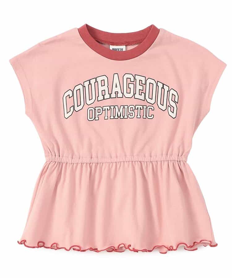 日本童裝 BREEZE 收腰學院風印花上衣 90-140cm 女童款 夏季 TOPS