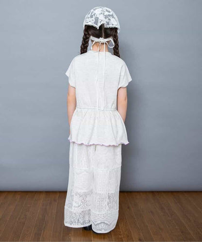 日本童裝 BREEZE 收腰學院風印花上衣 90-140cm 女童款 夏季 TOPS