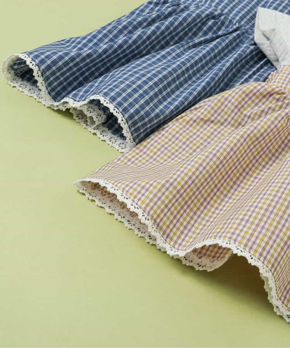 日本童裝 BREEZE 假兩件格仔上衣 80-140cm 女童款 夏季 TOPS