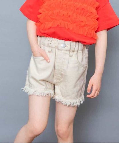 日本童裝 BREEZE 流蘇牛仔短褲 80-140cm 女童款 夏季 PANTS