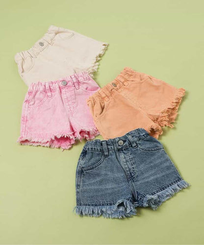 日本童裝 BREEZE 流蘇牛仔短褲 80-140cm 女童款 夏季 PANTS