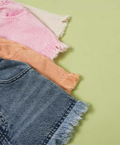日本童裝 BREEZE 流蘇牛仔短褲 80-140cm 女童款 夏季 PANTS