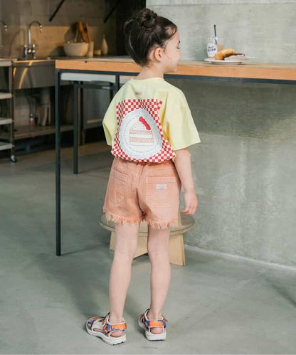 日本童裝 BREEZE 流蘇牛仔短褲 80-140cm 女童款 夏季 PANTS