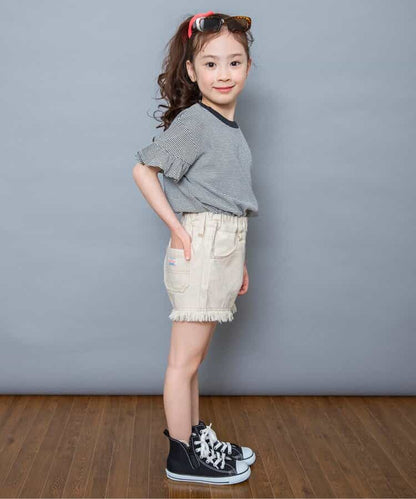 日本童裝 BREEZE 流蘇牛仔短褲 80-140cm 女童款 夏季 PANTS