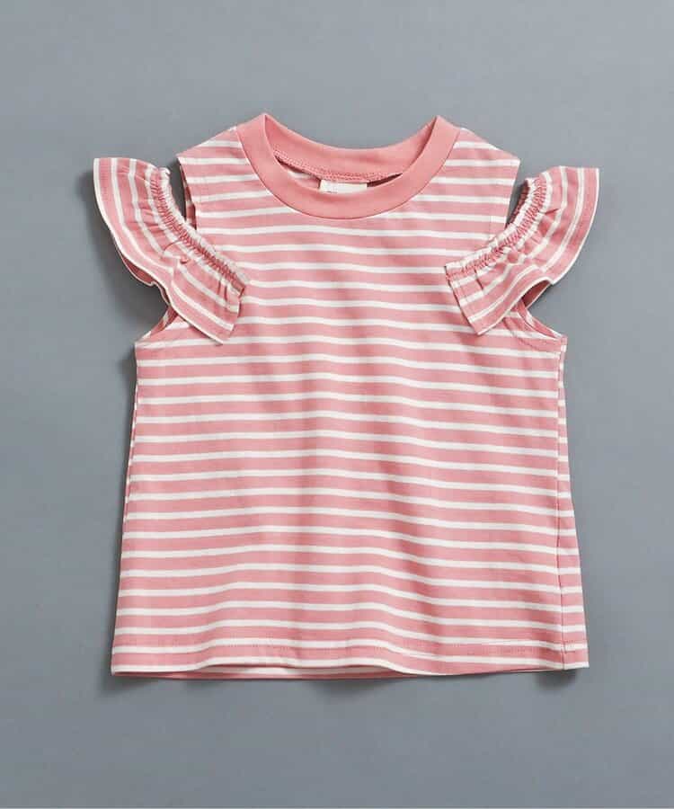日本童裝 BREEZE 露肩荷葉邊上衣 90-140cm 女童款 夏季 TOPS