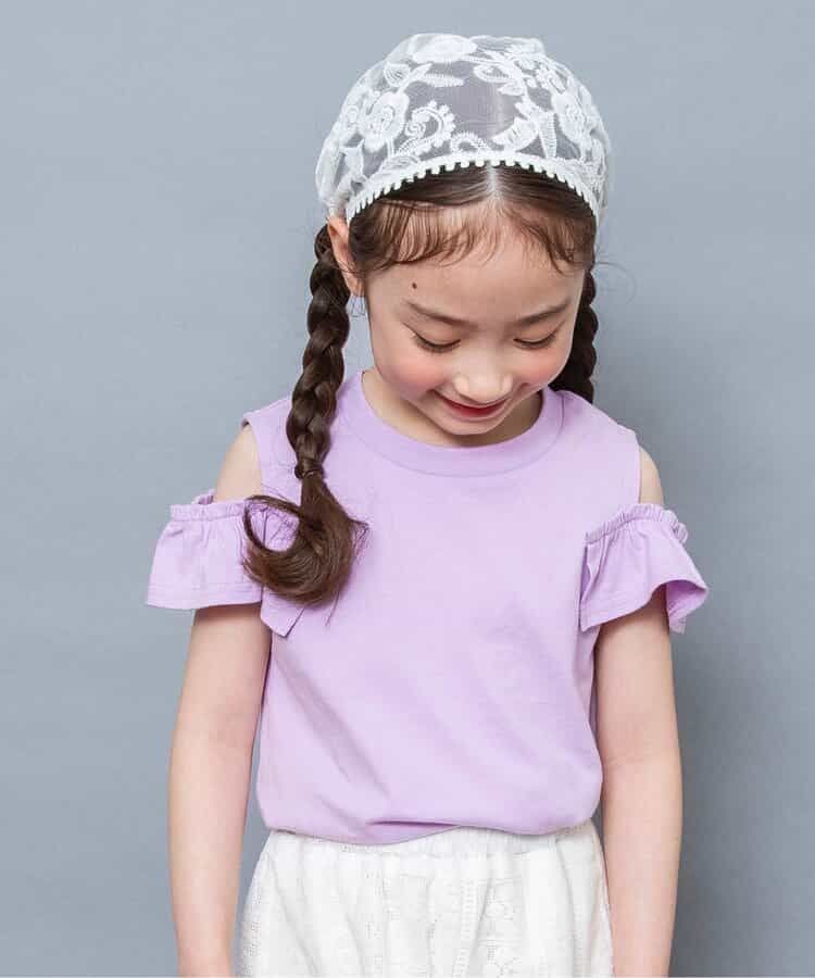 日本童裝 BREEZE 露肩荷葉邊上衣 90-140cm 女童款 夏季 TOPS