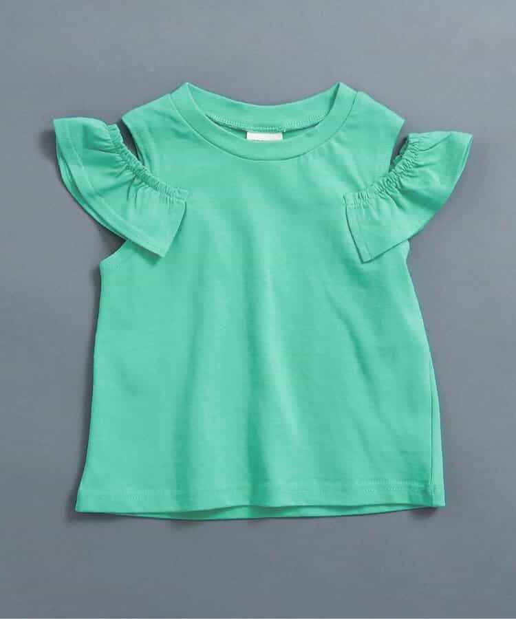 日本童裝 BREEZE 露肩荷葉邊上衣 90-140cm 女童款 夏季 TOPS
