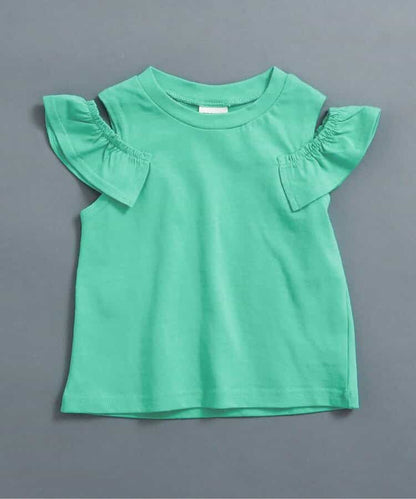 日本童裝 BREEZE 露肩荷葉邊上衣 90-140cm 女童款 夏季 TOPS