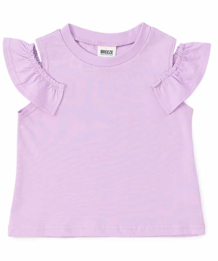 日本童裝 BREEZE 露肩荷葉邊上衣 90-140cm 女童款 夏季 TOPS