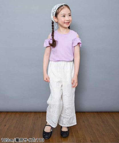 日本童裝 BREEZE 露肩荷葉邊上衣 90-140cm 女童款 夏季 TOPS