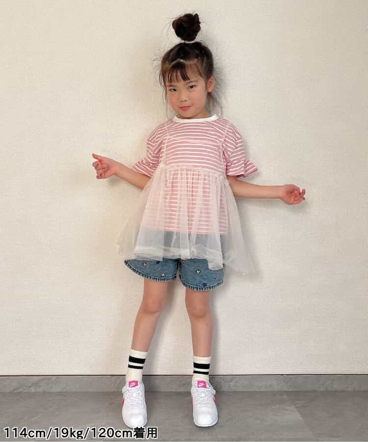 日本童裝 BREEZE 刺繡牛仔短褲 80-140cm 女童款 夏季 PANTS