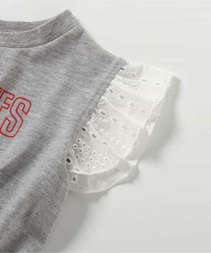 日本童裝 BREEZE 蕾絲拼接上衣 80-140cm 女童款 夏季 TOPS