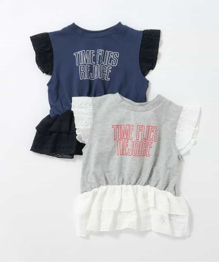 日本童裝 BREEZE 蕾絲拼接上衣 80-140cm 女童款 夏季 TOPS