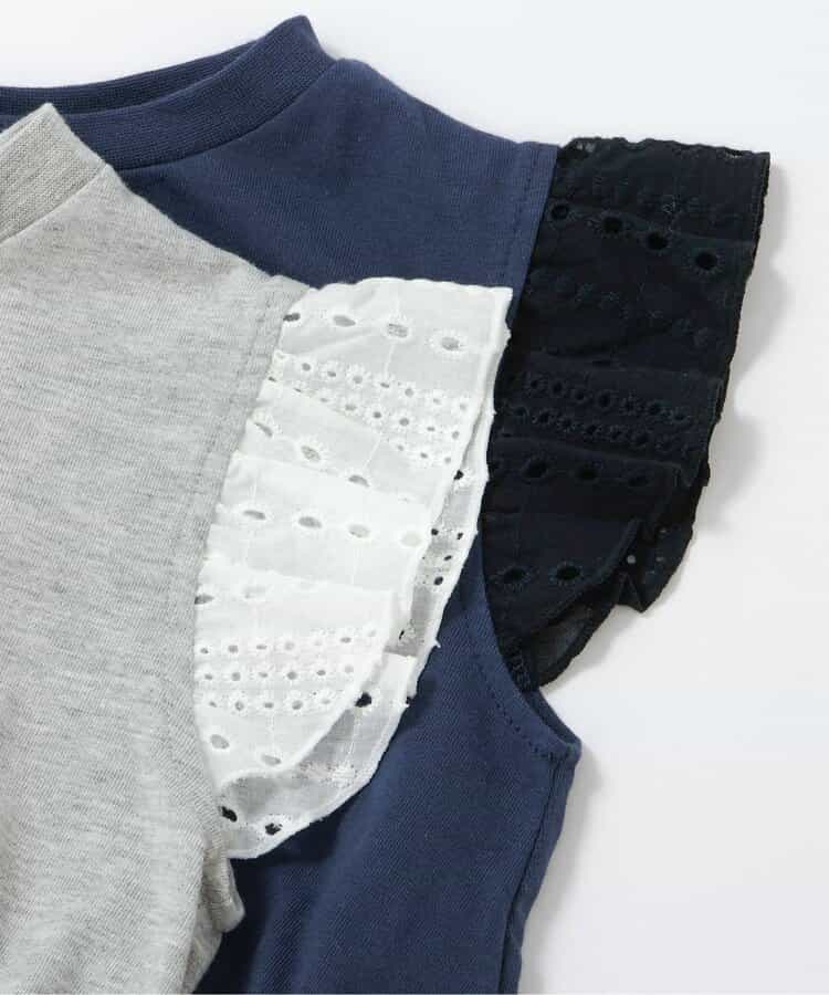 日本童裝 BREEZE 蕾絲拼接上衣 80-140cm 女童款 夏季 TOPS