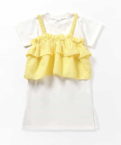 日本童裝 BREEZE 提花吊帶兩件套連身裙 80-140cm 女童款 夏季 TOPS DRESSES
