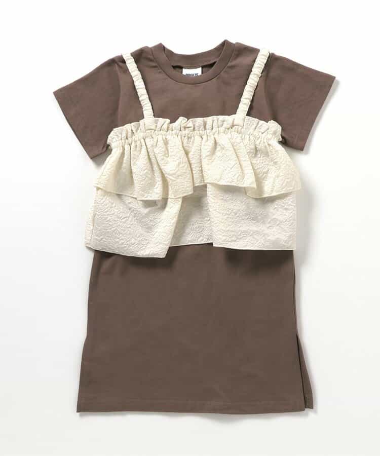 日本童裝 BREEZE 提花吊帶兩件套連身裙 80-140cm 女童款 夏季 TOPS DRESSES