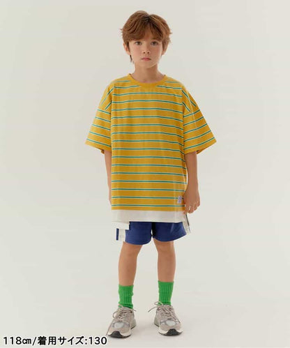 日本童裝 BREEZE 假兩件紗線染色上衣 90-160cm 男童款/女童款 夏季 TOPS
