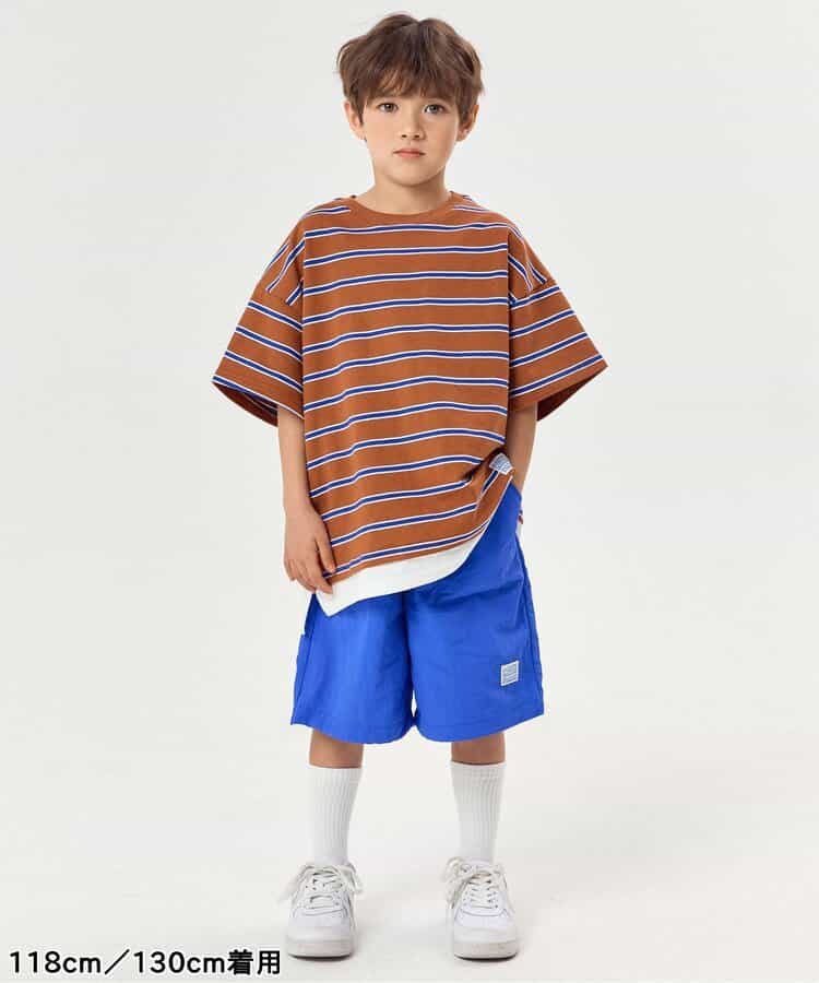 日本童裝 BREEZE 假兩件紗線染色上衣 90-160cm 男童款/女童款 夏季 TOPS