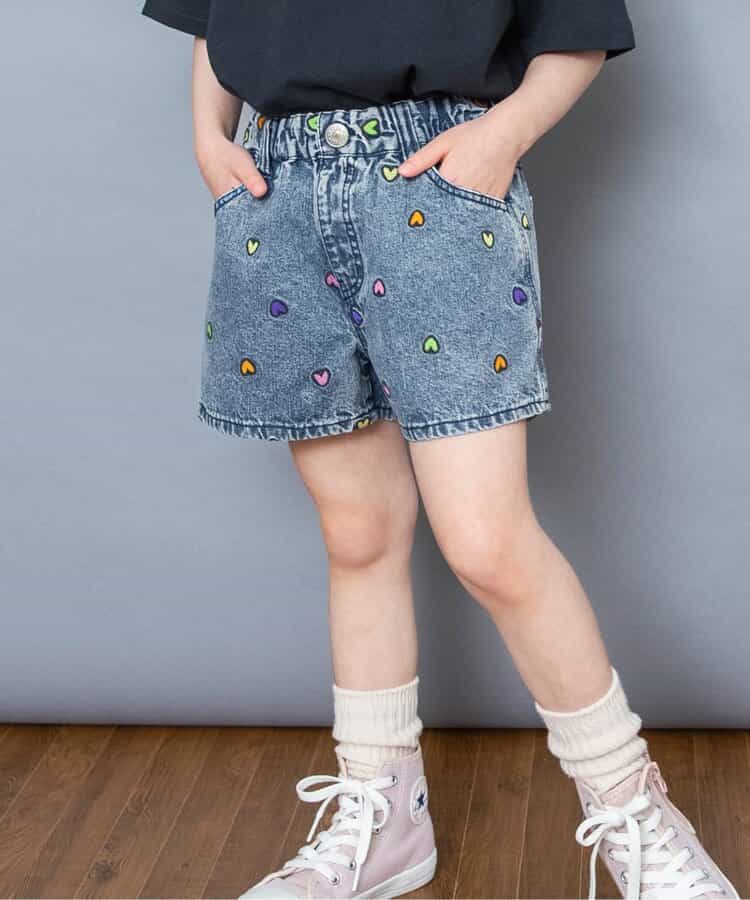 日本童裝 BREEZE 刺繡牛仔短褲 80-140cm 女童款 夏季 PANTS