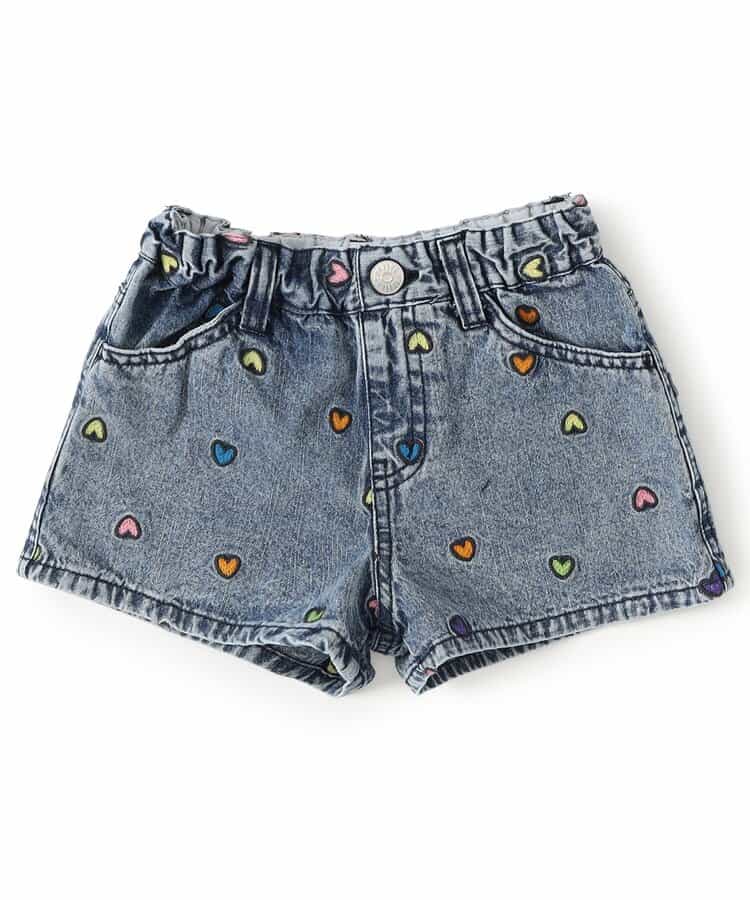 日本童裝 BREEZE 刺繡牛仔短褲 80-140cm 女童款 夏季 PANTS