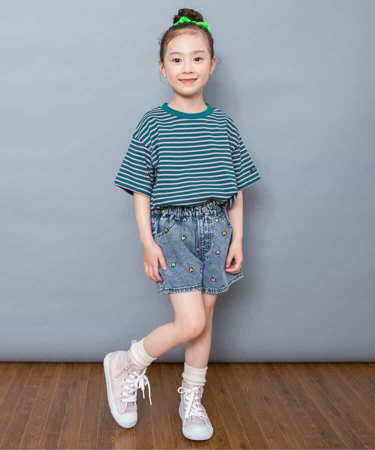 日本童裝 BREEZE 刺繡牛仔短褲 80-140cm 女童款 夏季 PANTS