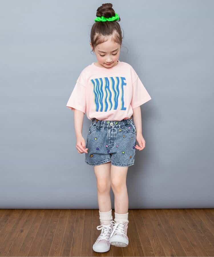 日本童裝 BREEZE 刺繡牛仔短褲 80-140cm 女童款 夏季 PANTS