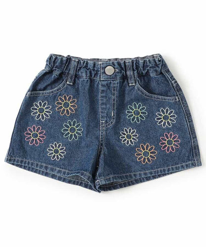 日本童裝 BREEZE 刺繡牛仔短褲 80-140cm 女童款 夏季 PANTS