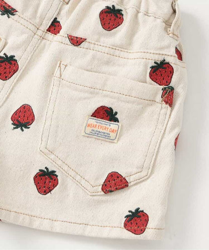 日本童裝 BREEZE 刺繡牛仔短褲 80-140cm 女童款 夏季 PANTS