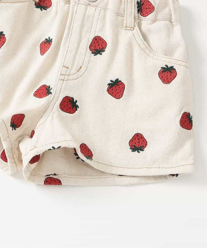 日本童裝 BREEZE 刺繡牛仔短褲 80-140cm 女童款 夏季 PANTS