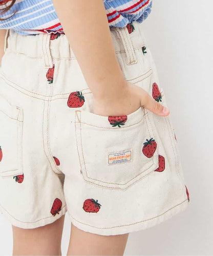日本童裝 BREEZE 刺繡牛仔短褲 80-140cm 女童款 夏季 PANTS