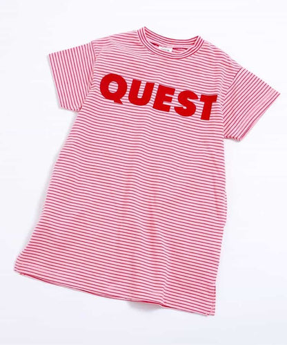 日本童裝 BREEZE 字母印花間條連身裙 80-140cm 女童款 夏季 DRESSES