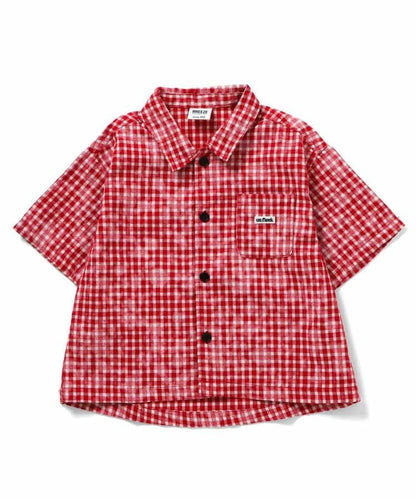 日本童裝 BREEZE 印花格紋襯衫 90-160cm 男童款 夏季 TOPS