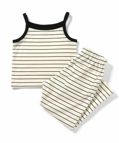 日本童裝 BREEZE 吊帶背心和長褲兩件套裝 90-150cm 女童款 夏季 TOPS PANTS