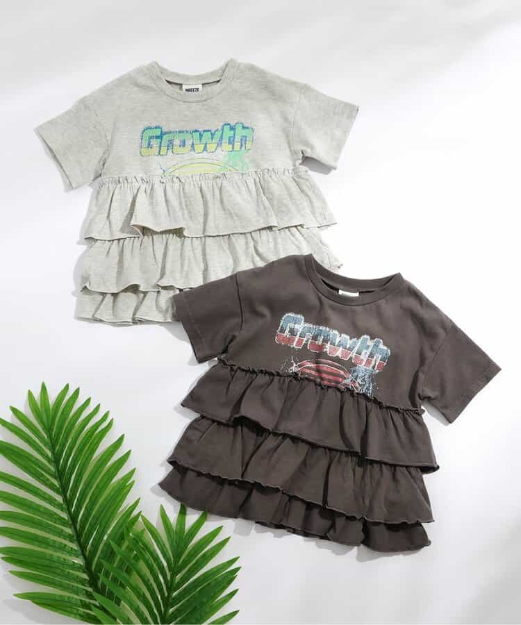 日本童裝 BREEZE 裙邊印花上衣 80-140cm 女童款 夏季 TOPS
